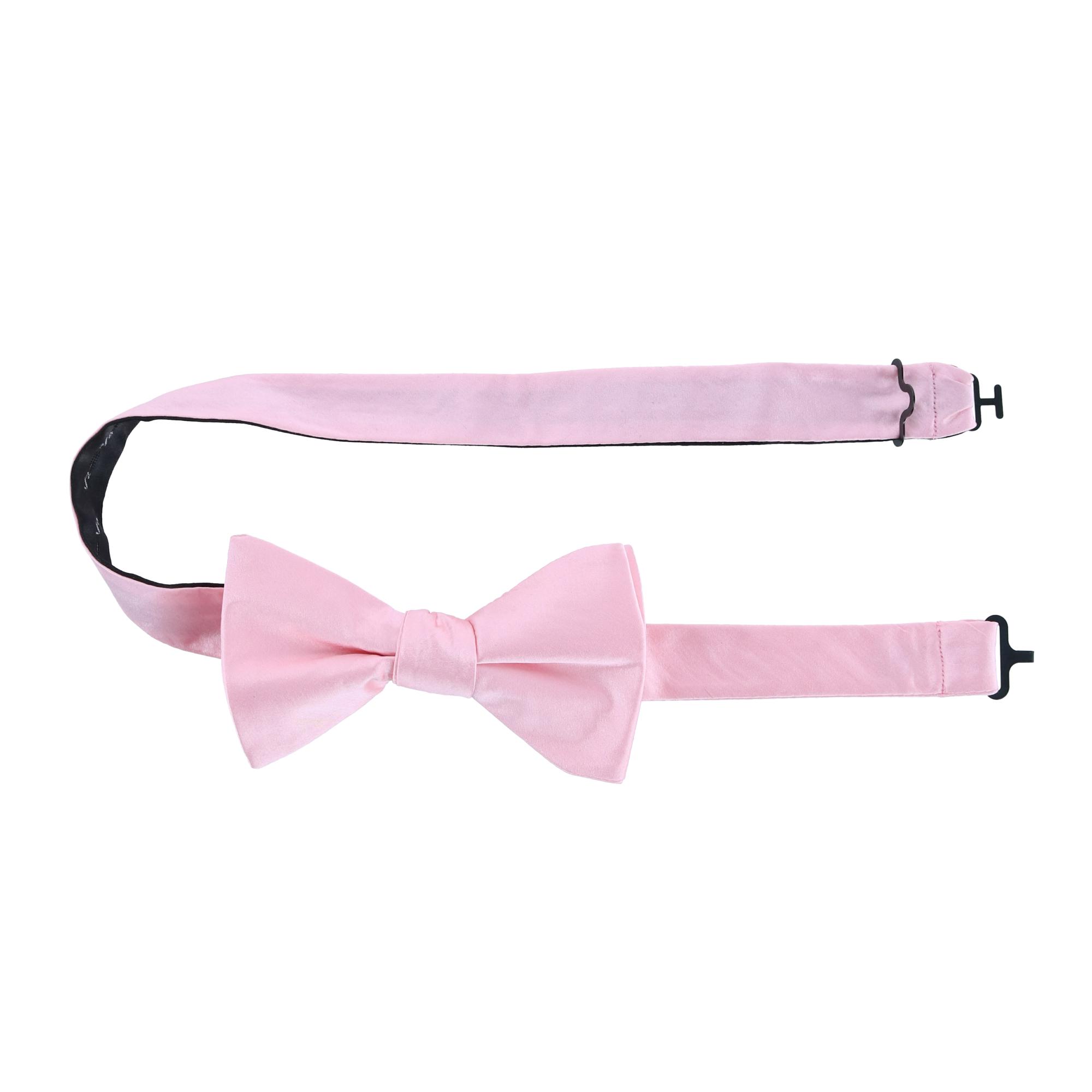  Trafalgar Sutton Solid Color Silk Bow Tie - Pink - Bonton