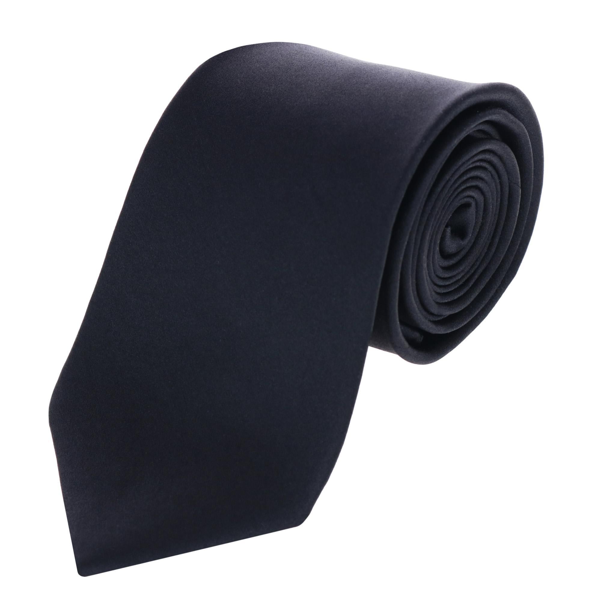  Trafalgar Sutton Solid Color Silk Necktie - Black - Bonton