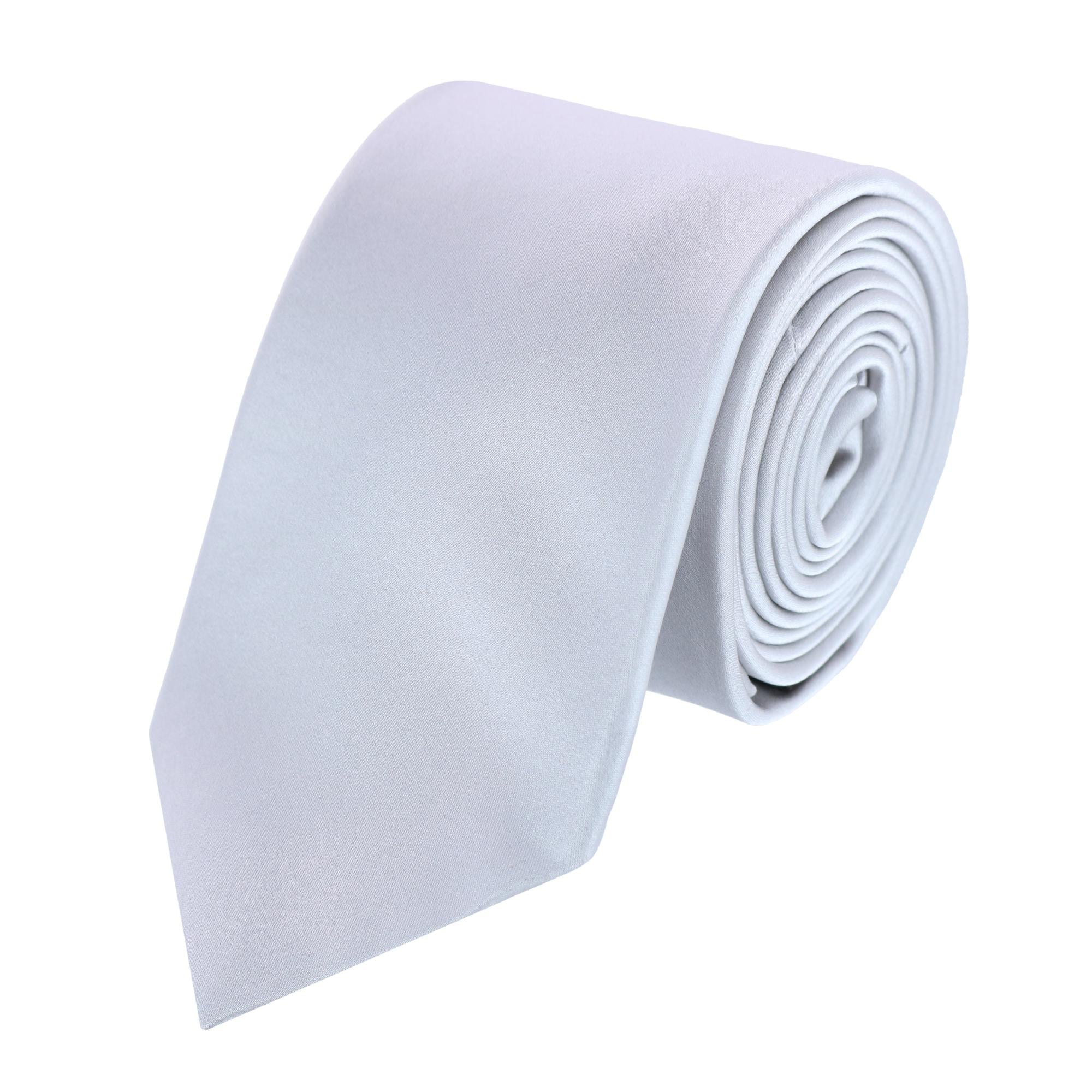  Trafalgar Sutton Solid Color Silk Necktie - White - Bonton