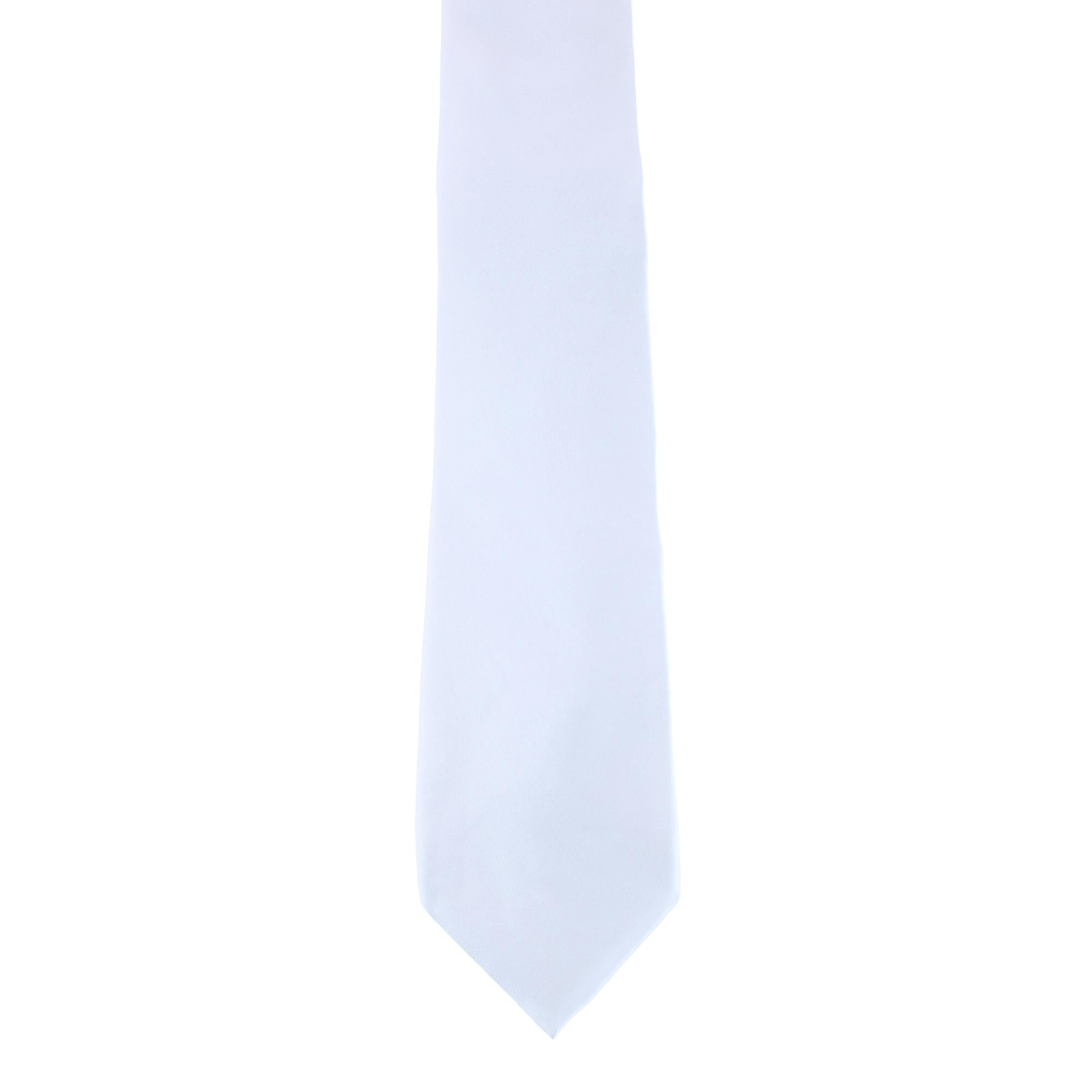  Trafalgar Sutton Solid Color Silk Necktie - Silver - Bonton