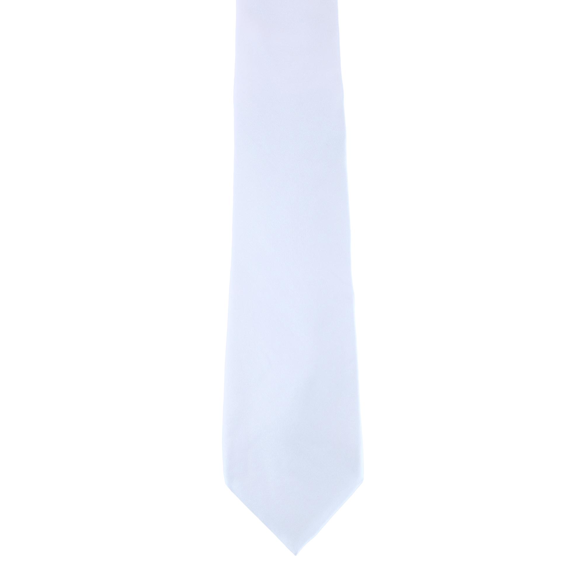  Trafalgar Sutton Solid Color Silk Necktie - White - Bonton