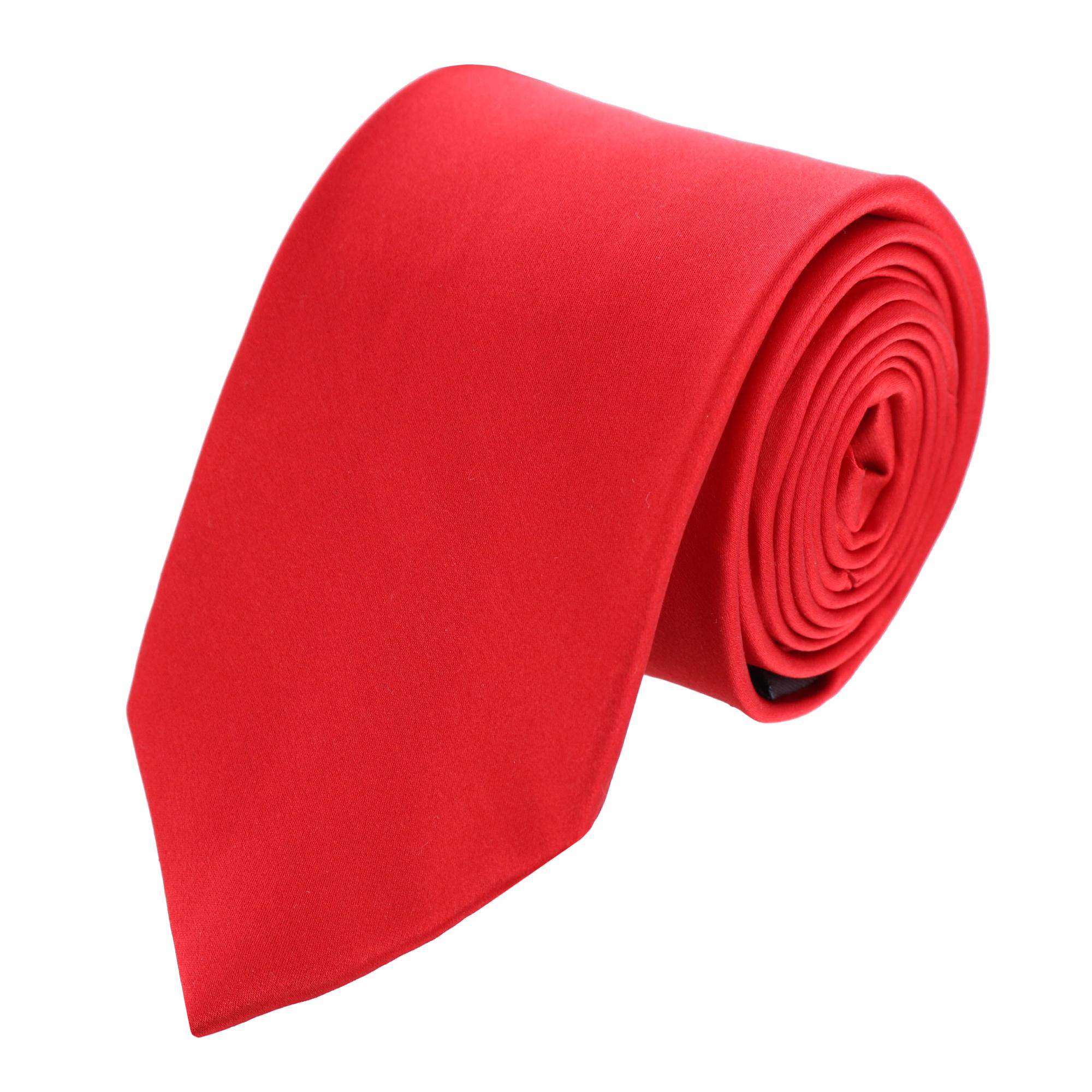  Trafalgar Sutton Solid Color Silk Necktie - Red - Bonton