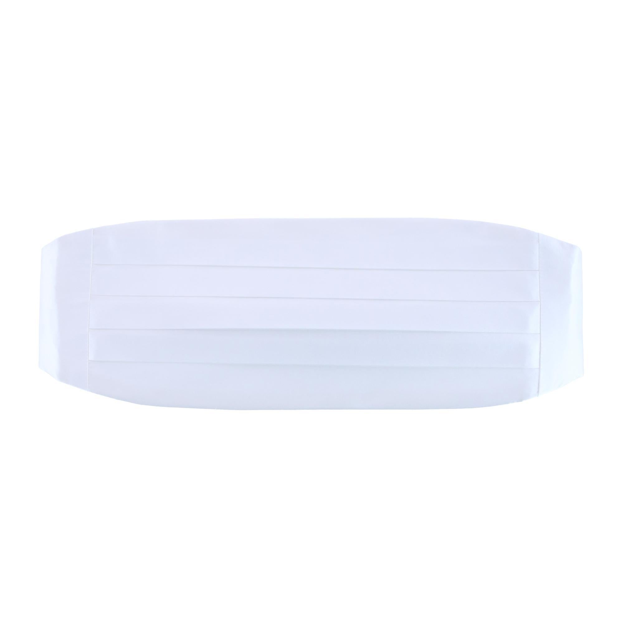  Trafalgar Sutton Solid Color Silk Cummerbund - Ivory - Bonton