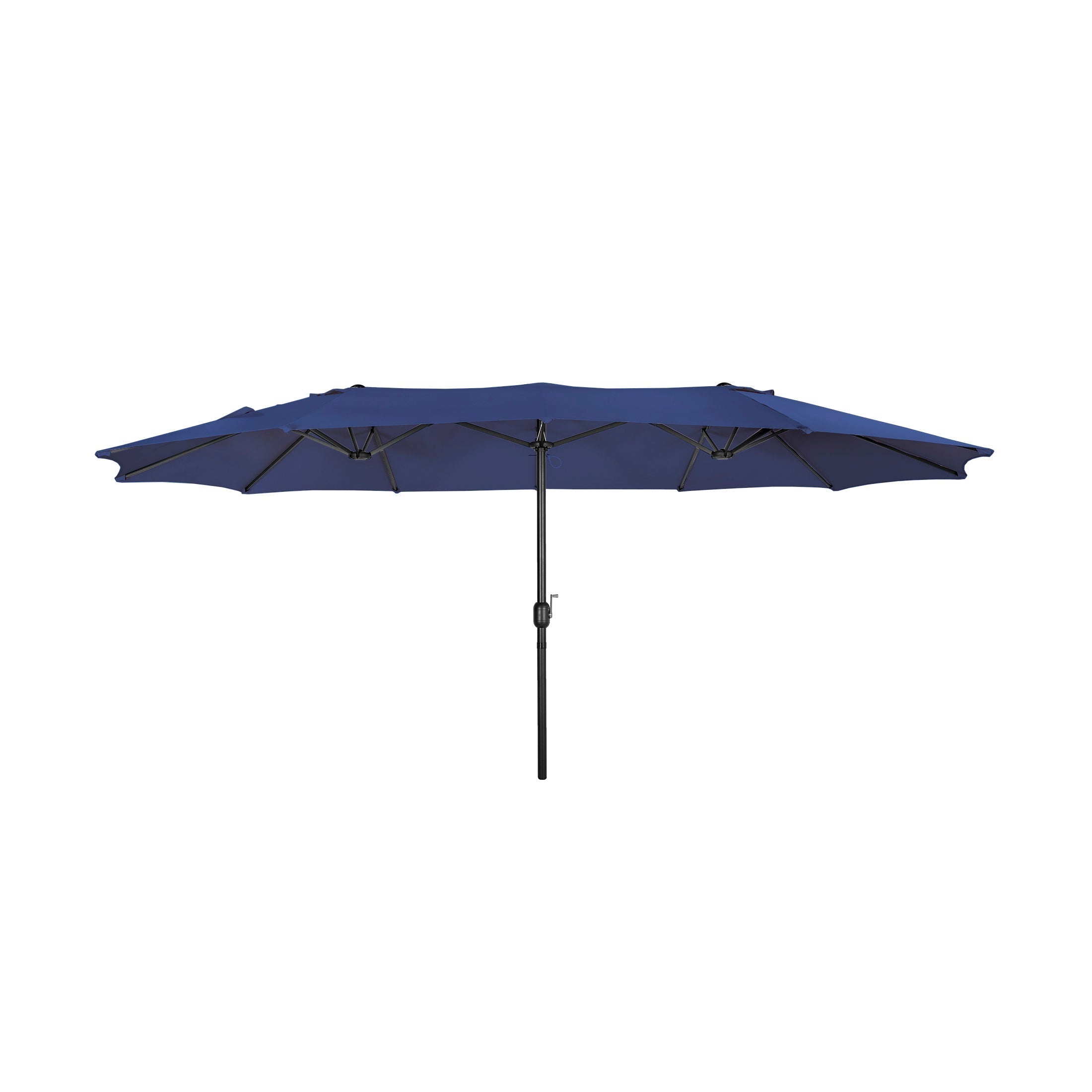  Westin Furniture Double Sided Outdoor Twin Patio Market Table Umbrella, 15 x 9 Ft - Dark Green - Bonton