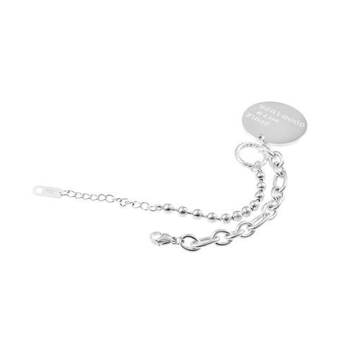  Gemesis Jewels by Edforce Ball & Link Chain Bracelet with Pendant - Gold - Bonton