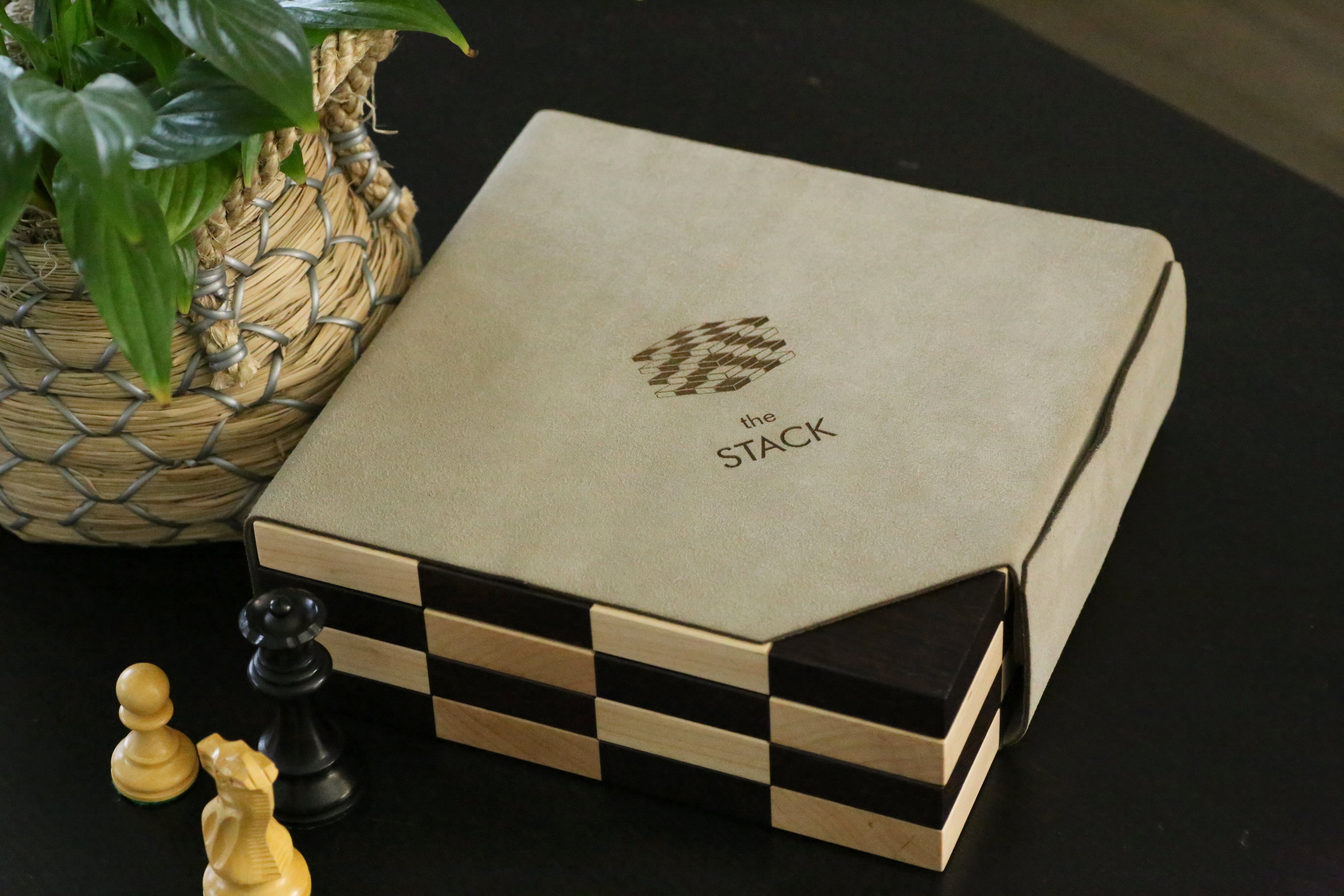  Chess House the STACK Chessboard - Tournament Edition in Wenge and Maple by Chess House - Default Title - Bonton