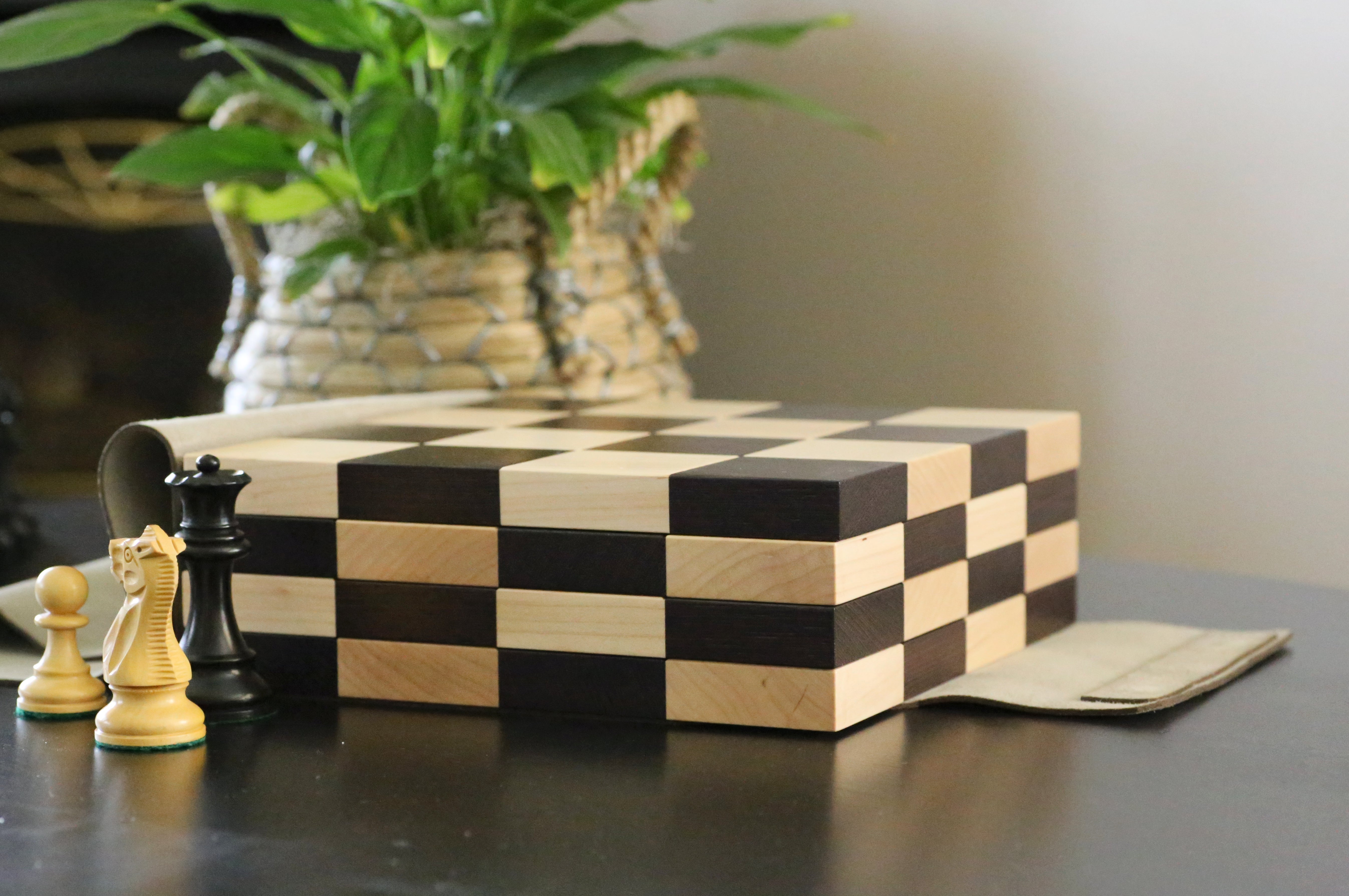  Chess House the STACK Chessboard - Tournament Edition in Wenge and Maple by Chess House - Default Title - Bonton