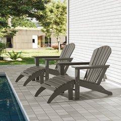 Altura Outdoor Adirondack Chair With Ottoman 4-Piece Set