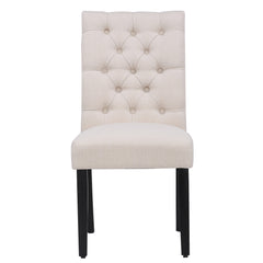 Upholstered Button Tufted Dining Side Chair, Set of 2