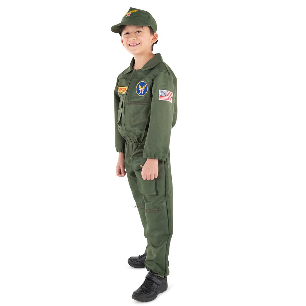  Dress Up America Top Gun Fighter Pilot Costume - Kids by Dress Up America - Large (12-14) - Bonton