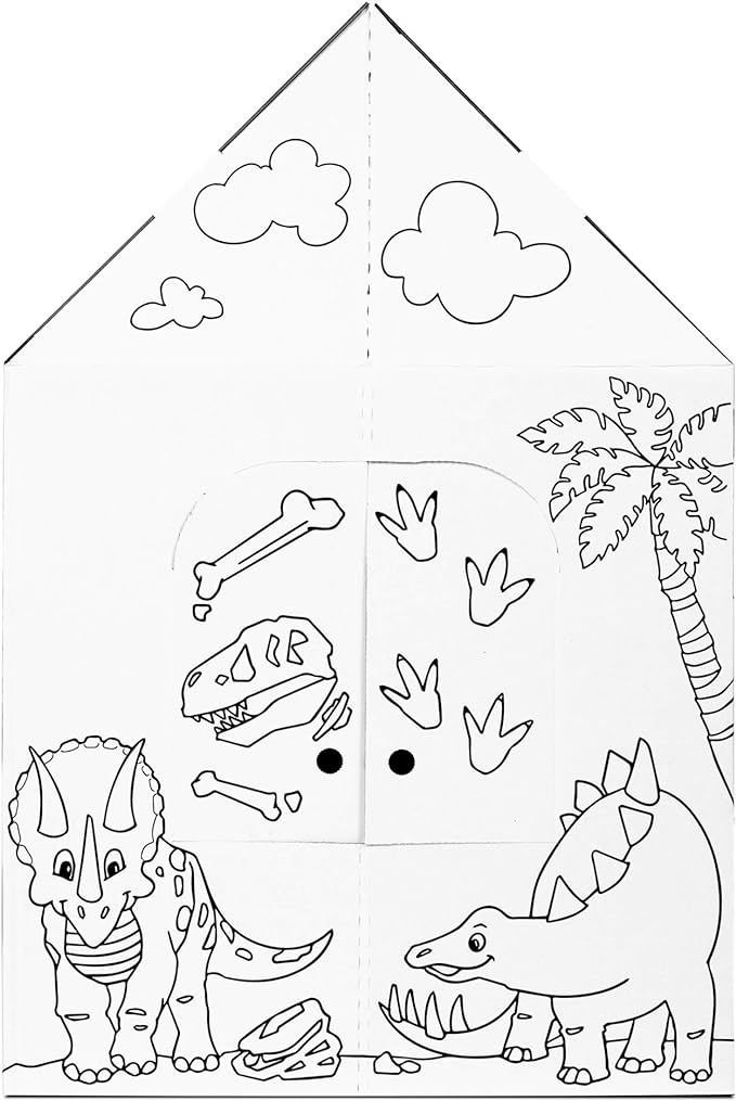 Easy Playhouse Dinosaur House- Decorate & Personalize