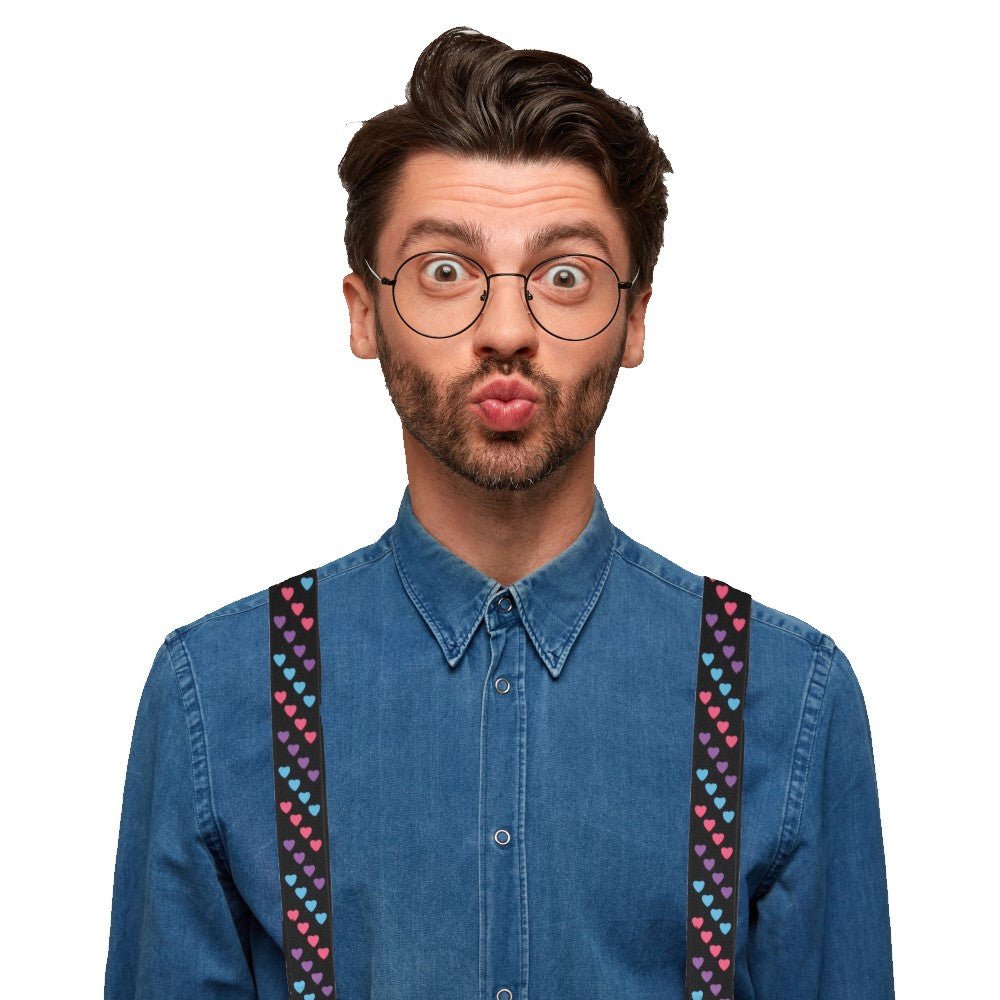  Dress Up America Tri Colored Heart Suspenders by Dress Up America - Default Title - Bonton