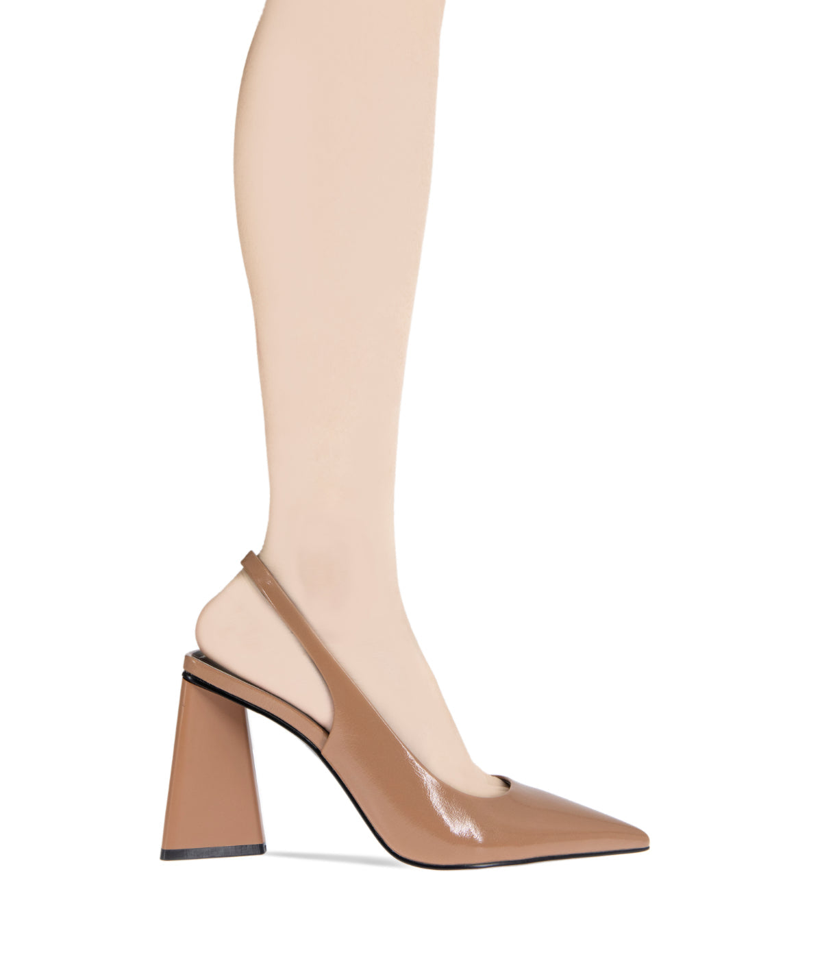  BCBGeneration TRINA Women's Sling Back Pumps - Tan Patent - Bonton