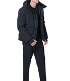 Covair Recycled Poly Fly Front Hooded Hipster Black