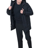 Everdas 34.5" Recycled Hooded Benchwarmer Coat Black