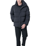 Miho 31.5" Recycled Poly Blend Quilted Coat Black