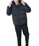 Miho 31.5" Recycled Poly Blend Quilted Coat Black