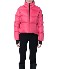 Evo 20.5" Recycled Nylon Ripstop Cropped Jacket Coral Pink