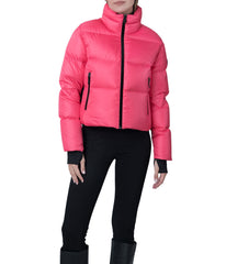 Evo 20.5" Recycled Nylon Ripstop Cropped Jacket Coral Pink