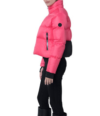 Evo 20.5" Recycled Nylon Ripstop Cropped Jacket Coral Pink