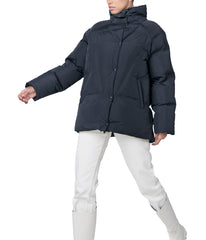 Ella 29" Cotton Touch Recycled Nylon Swing Coat Black