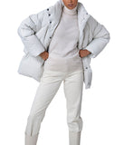 Ella 29" Cotton Touch Recycled Nylon Swing Coat Ice Grey