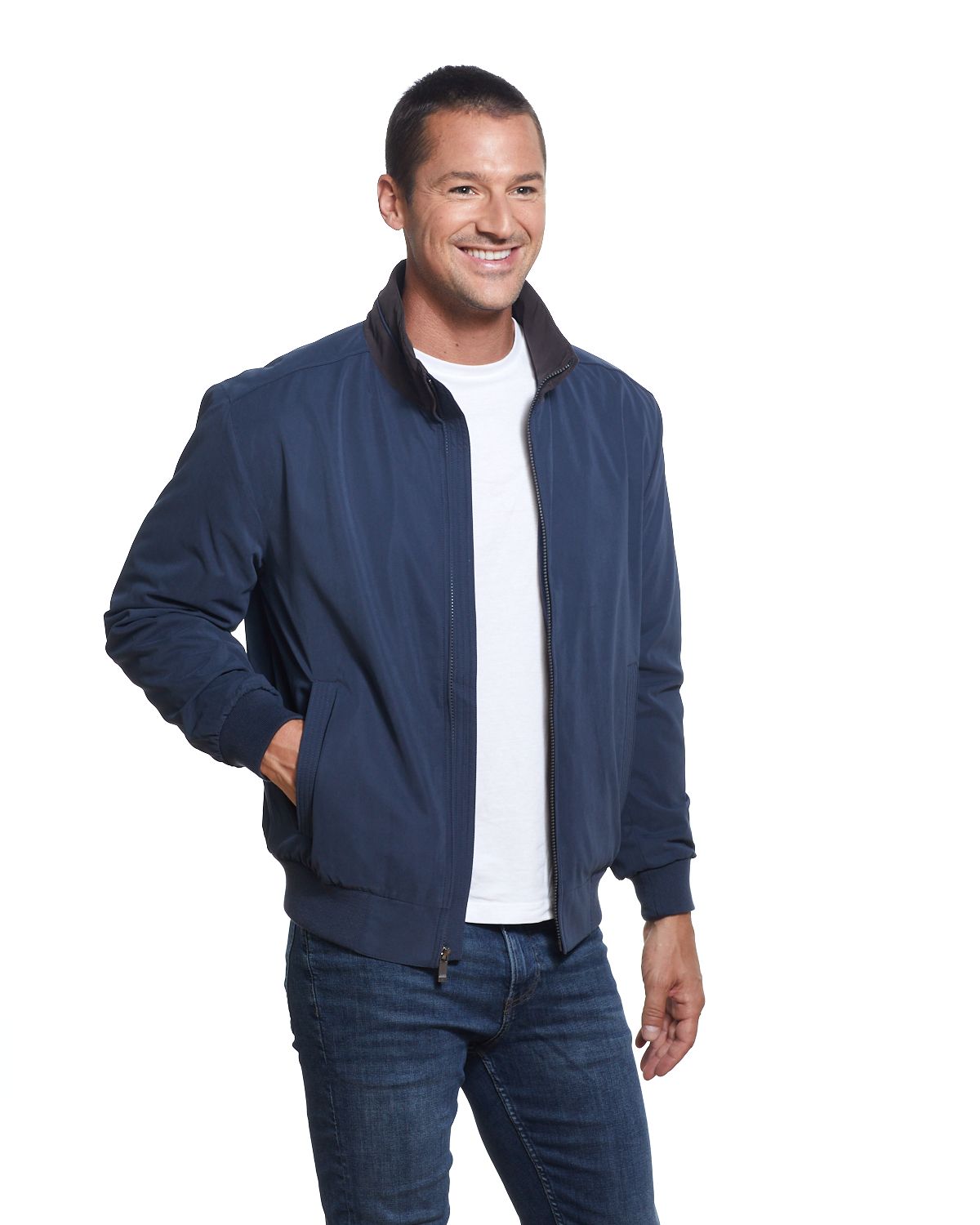  Weatherproof Men's Microfiber Mid-Weight Jacket - Ink - Bonton