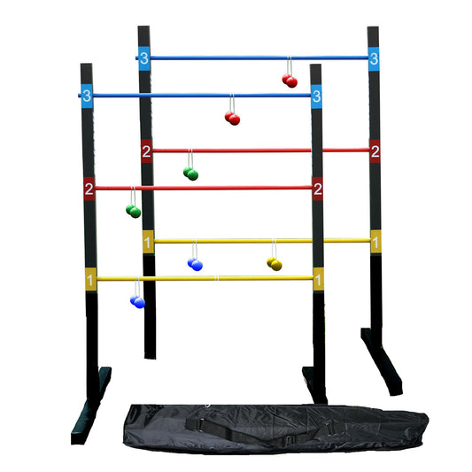 BolaBall: Pro Ladder Toss - Indoor & Outdoor Game Set for Yard & Lawn, Rubber Bolo Balls, Heavy Duty Bars Stands & Carrying Case, Adults & Family-Multi-One Size-1