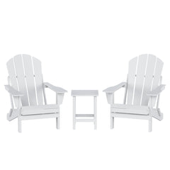 3-Piece Outdoor Patio Adirondack Conversation Seating Set