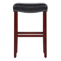 29" Upholstered Backless Saddle Seat Bar Stool