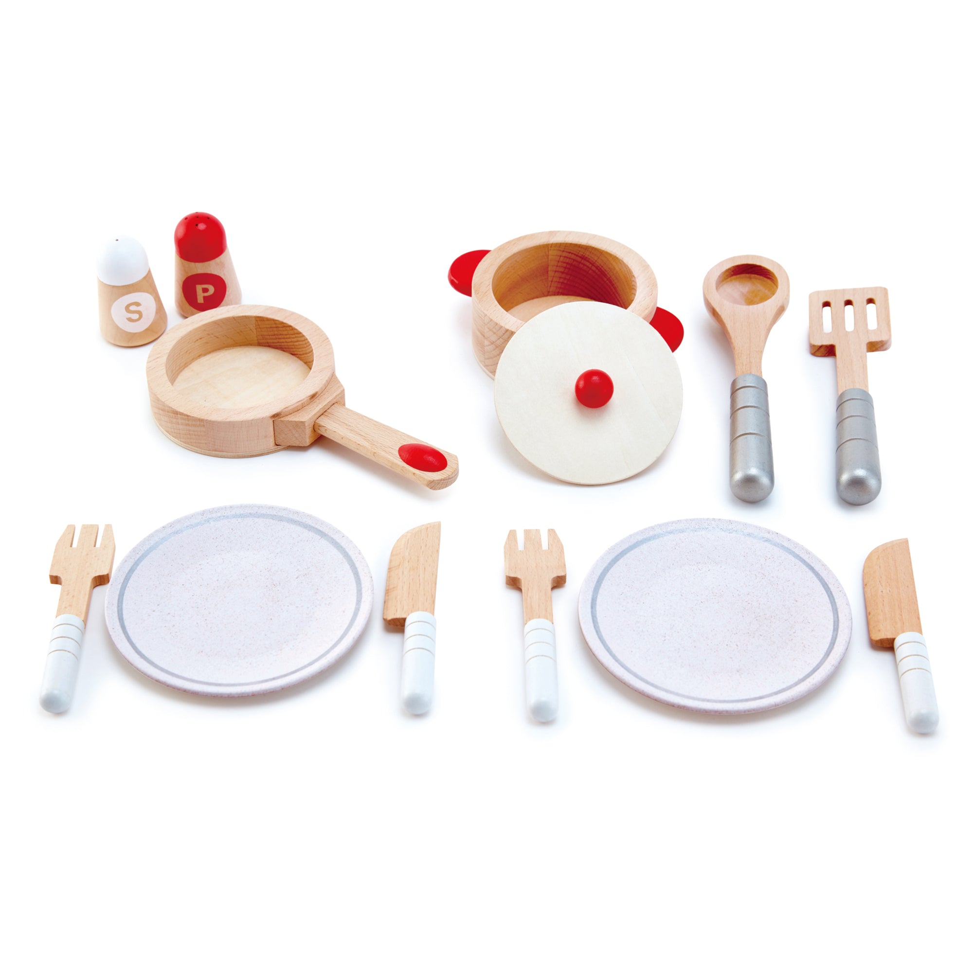  Hape Hape Cook & Serve Wooden Kitchen Accessory Playset - Multi - Bonton