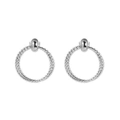 Double Drop Twisted Fashion Hoop Earrings