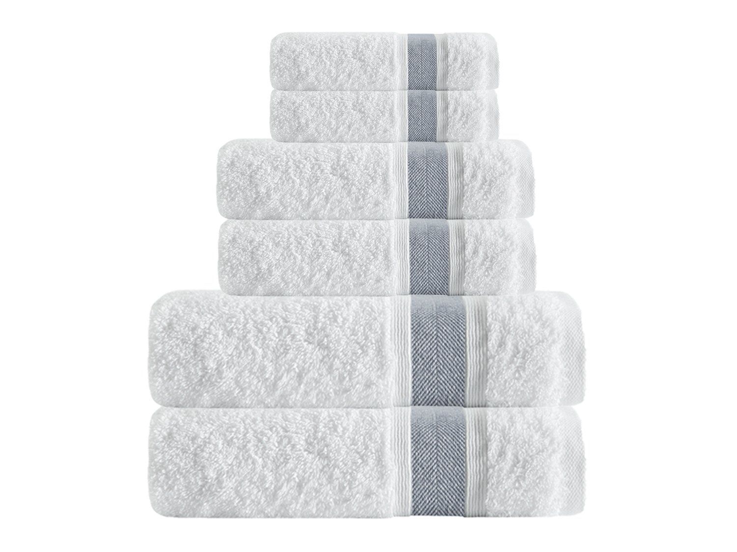  dePERA Home Unique Turkish Cotton 6 Piece Towel Set - Beige - Bonton