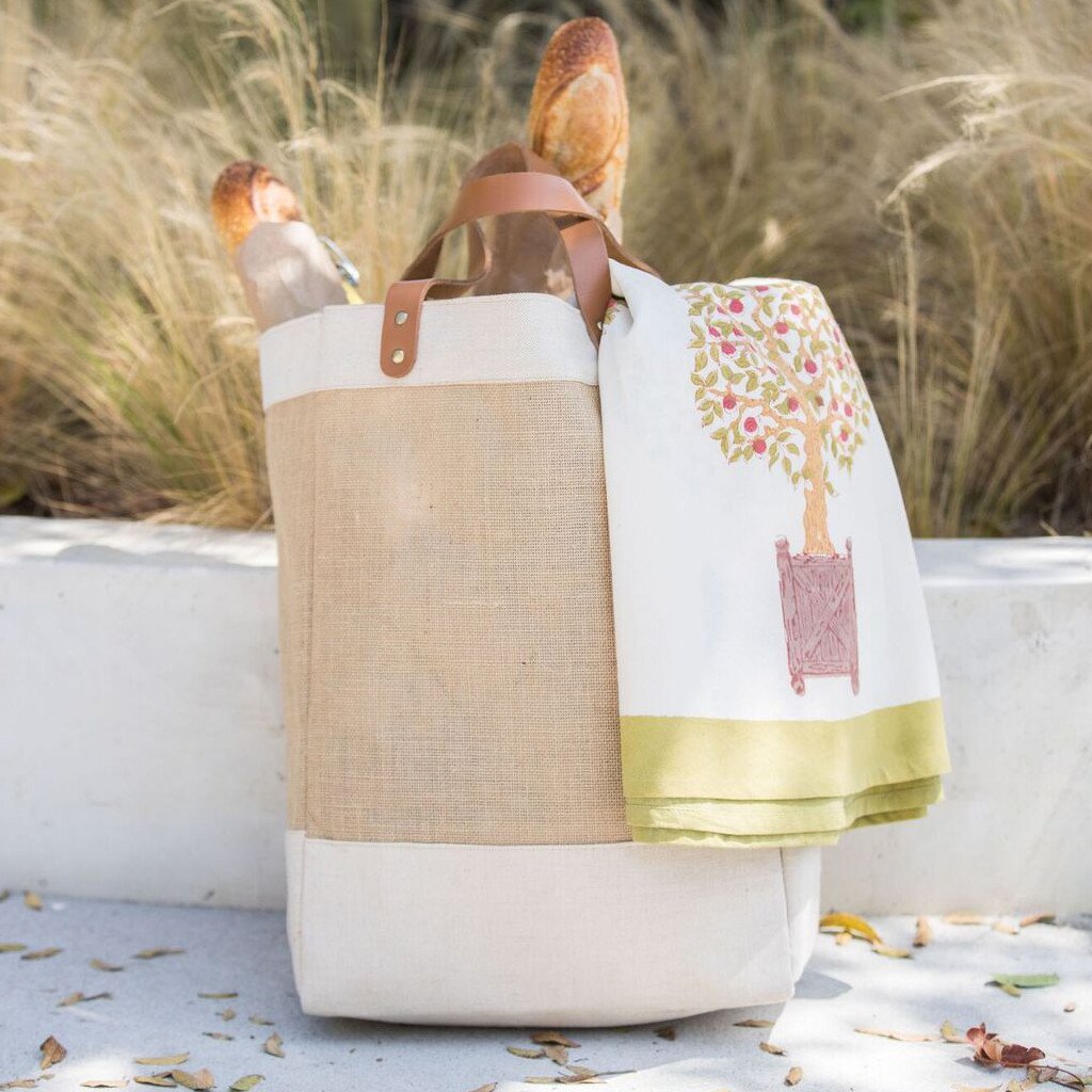  Caravan Burlap Natural Market Tote - Default Title - Bonton