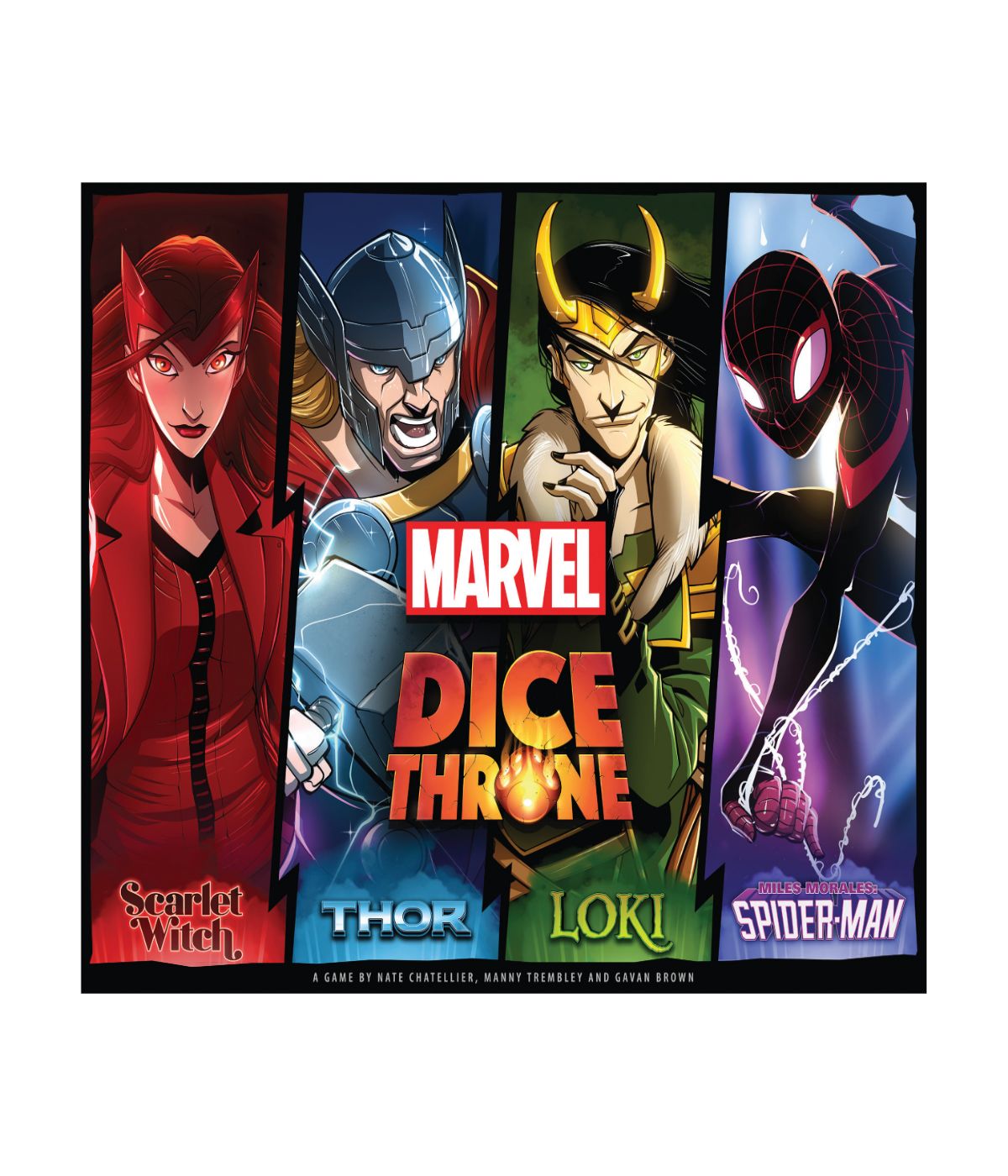  Marvel Dice Throne 4-Hero Box: Scarlet Witch, Thor, Loki, Spider-Man Multi - Multi - Bonton