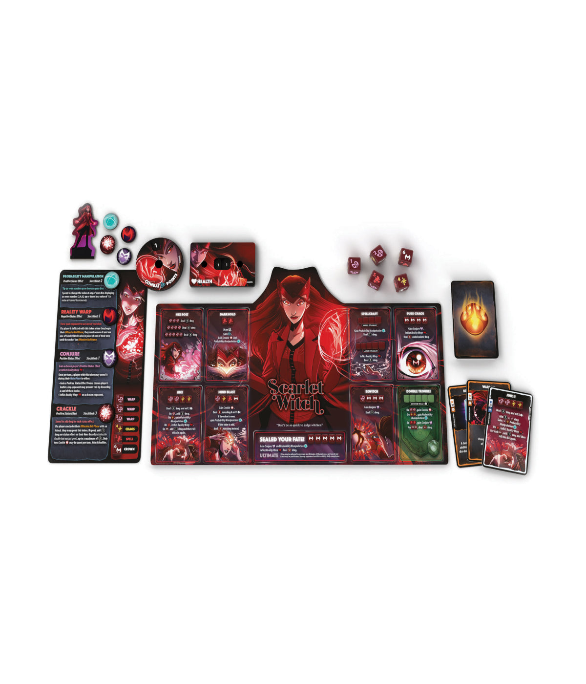  Marvel Dice Throne 4-Hero Box: Scarlet Witch, Thor, Loki, Spider-Man Multi - Multi - Bonton