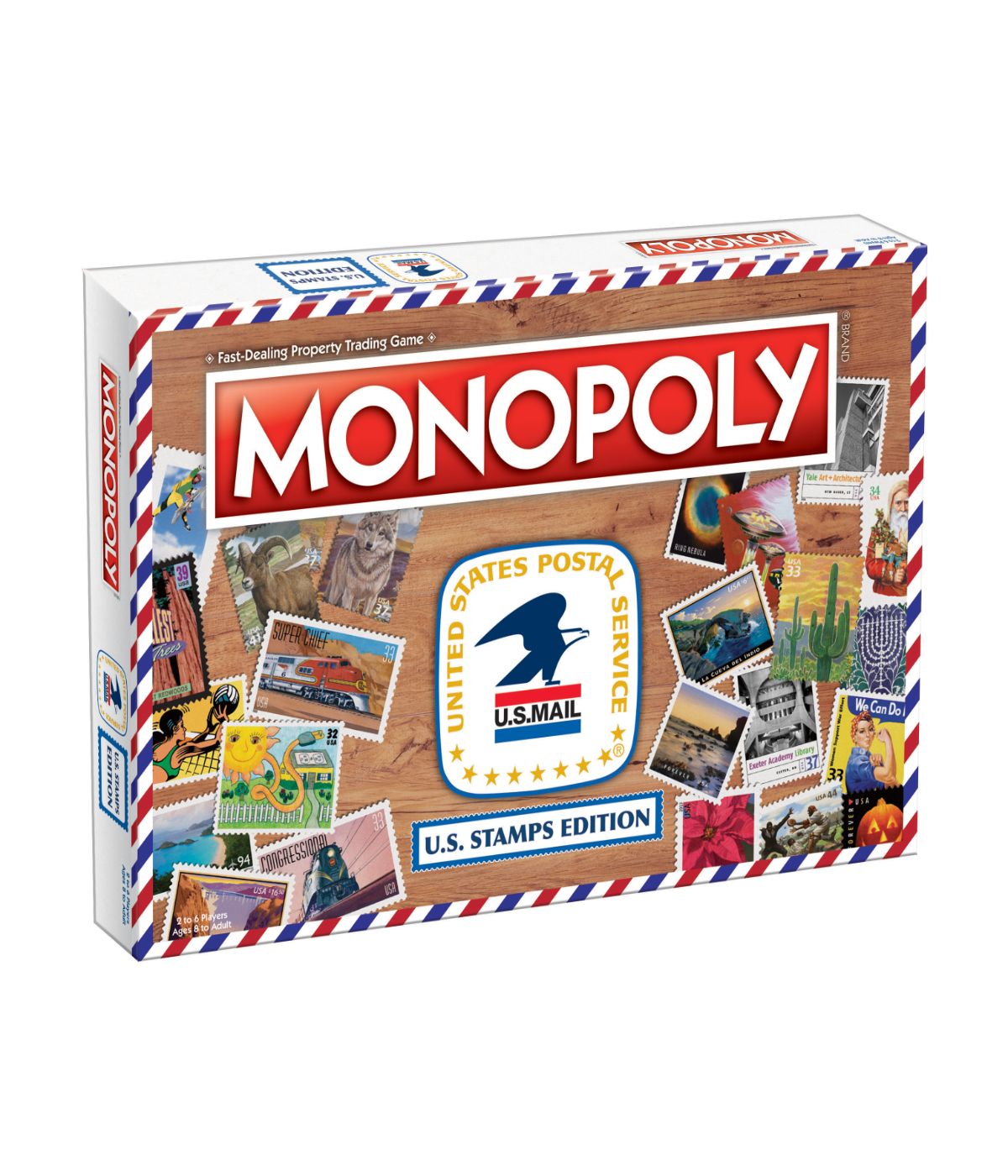  USAopoly Monopoly - U.S. Stamps Edition Multi - Multi - Bonton