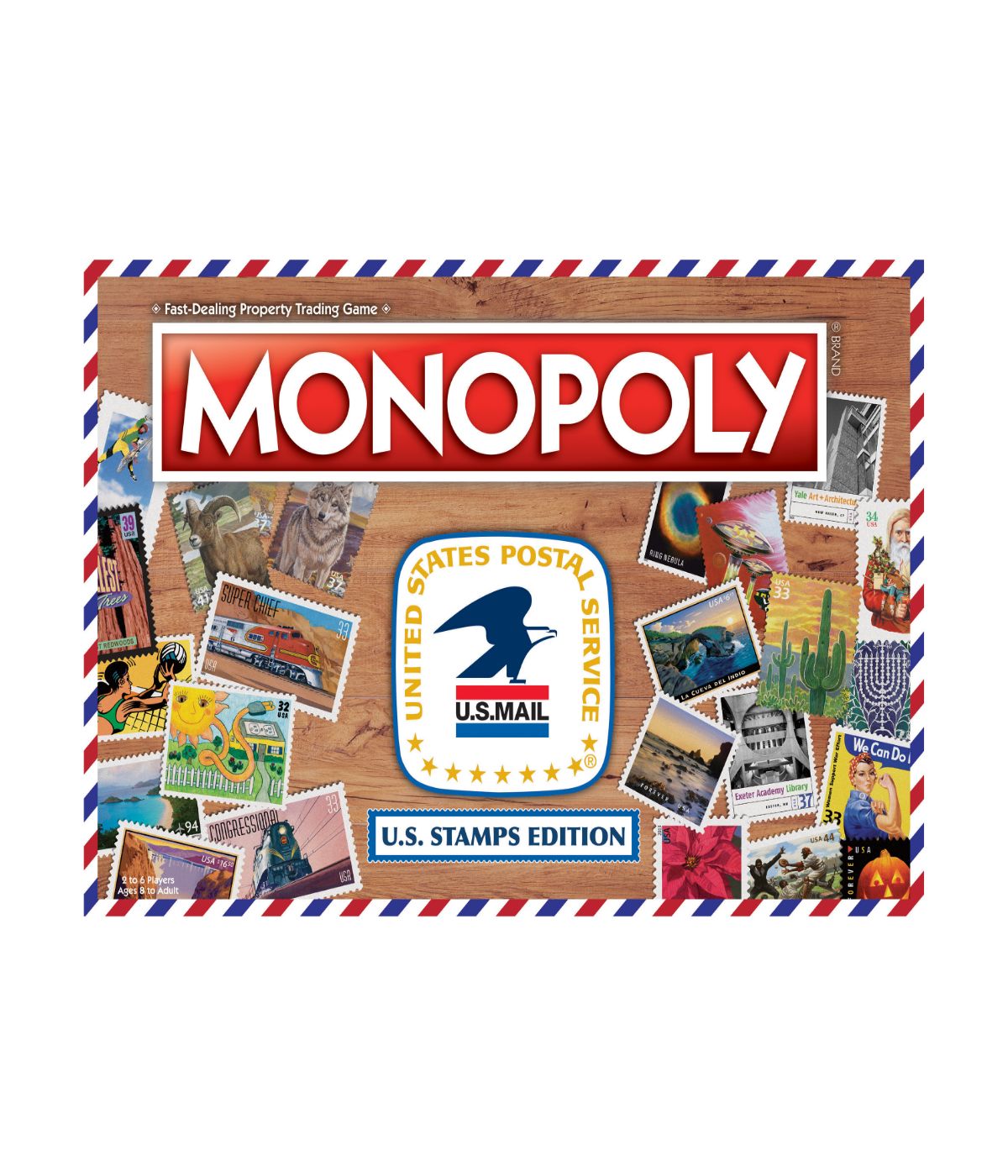  USAopoly Monopoly - U.S. Stamps Edition Multi - Multi - Bonton