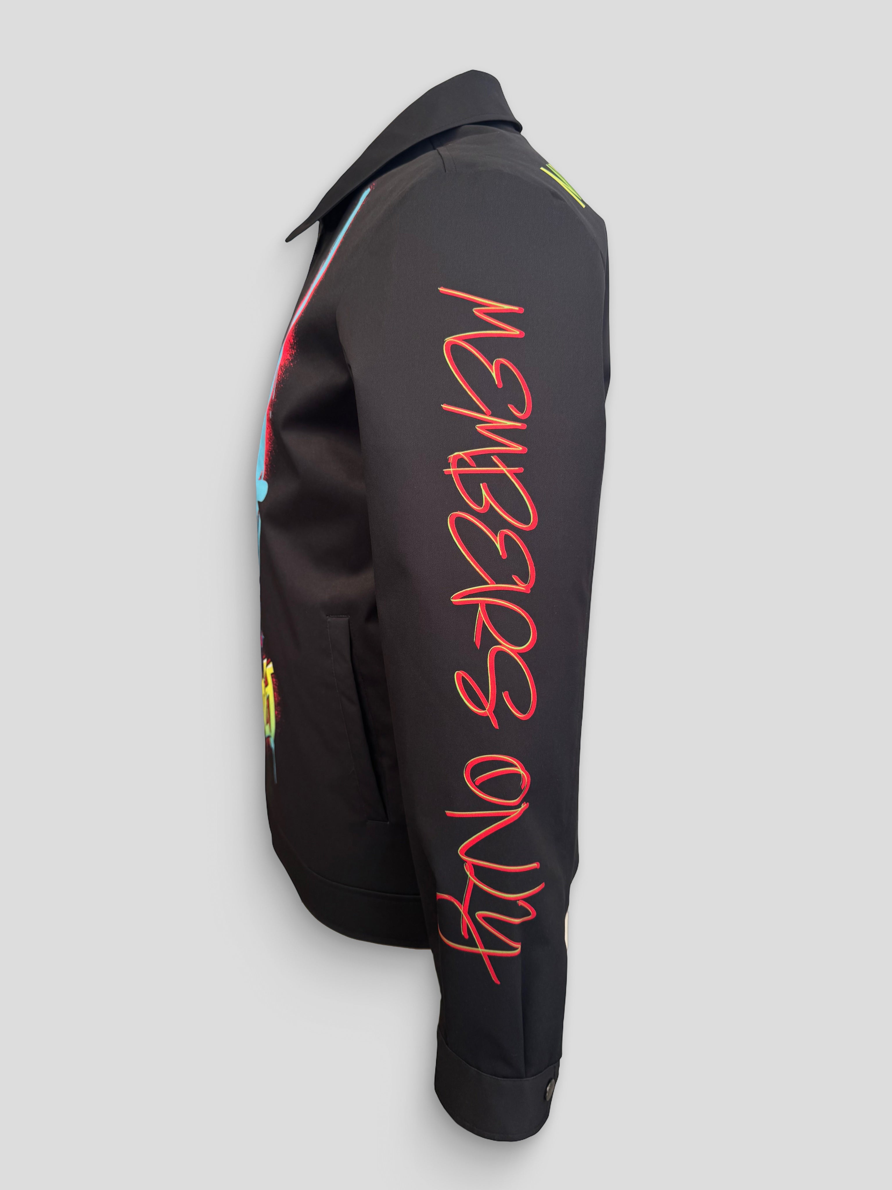  Members Only Looney Tunes Poly Mechanical Stretch Twill Jacket - BLACK - Bonton