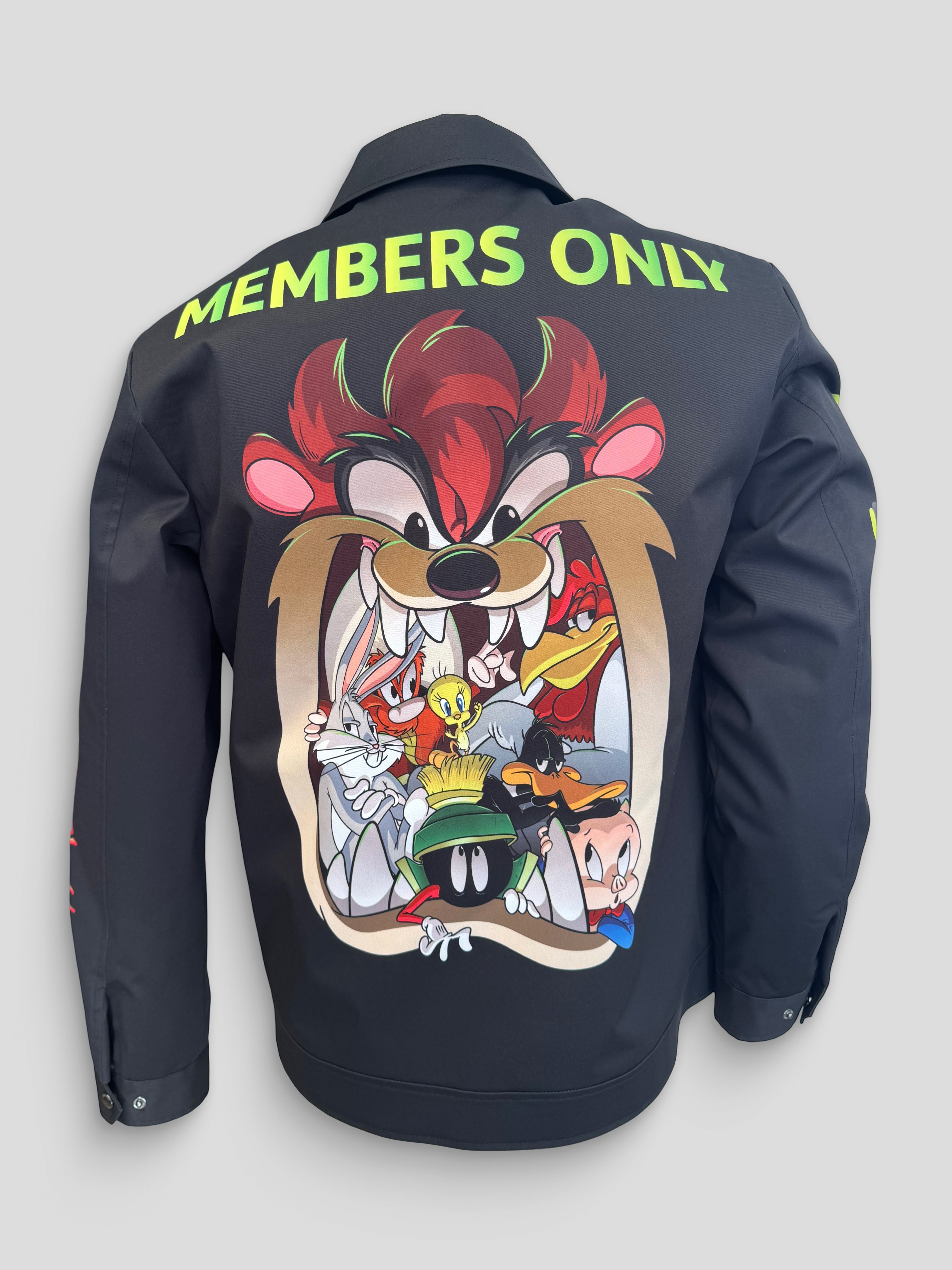  Members Only Looney Tunes Poly Mechanical Stretch Twill Jacket - BLACK - Bonton