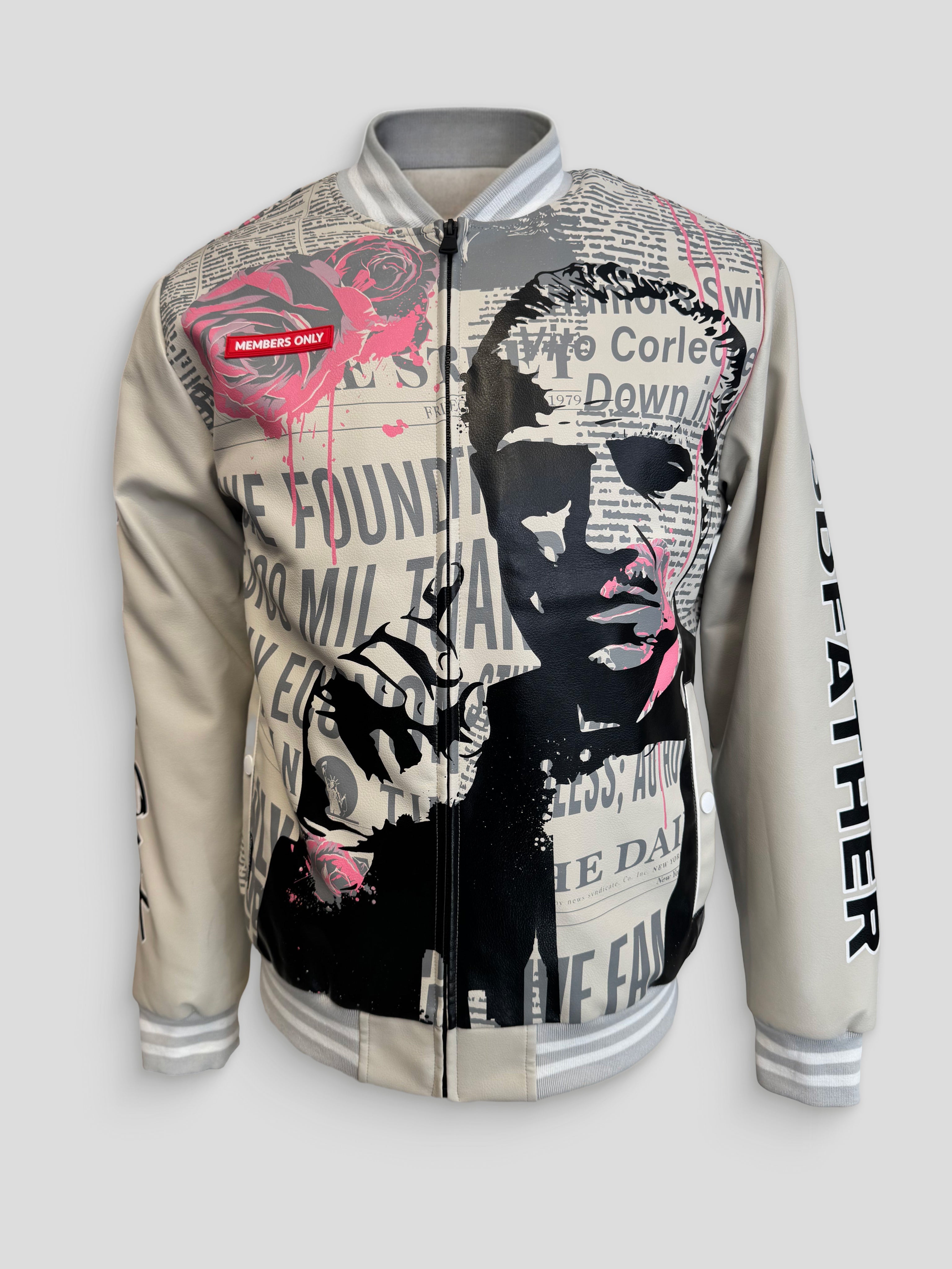  Members Only Godfather PU Jacket - GREY - Bonton