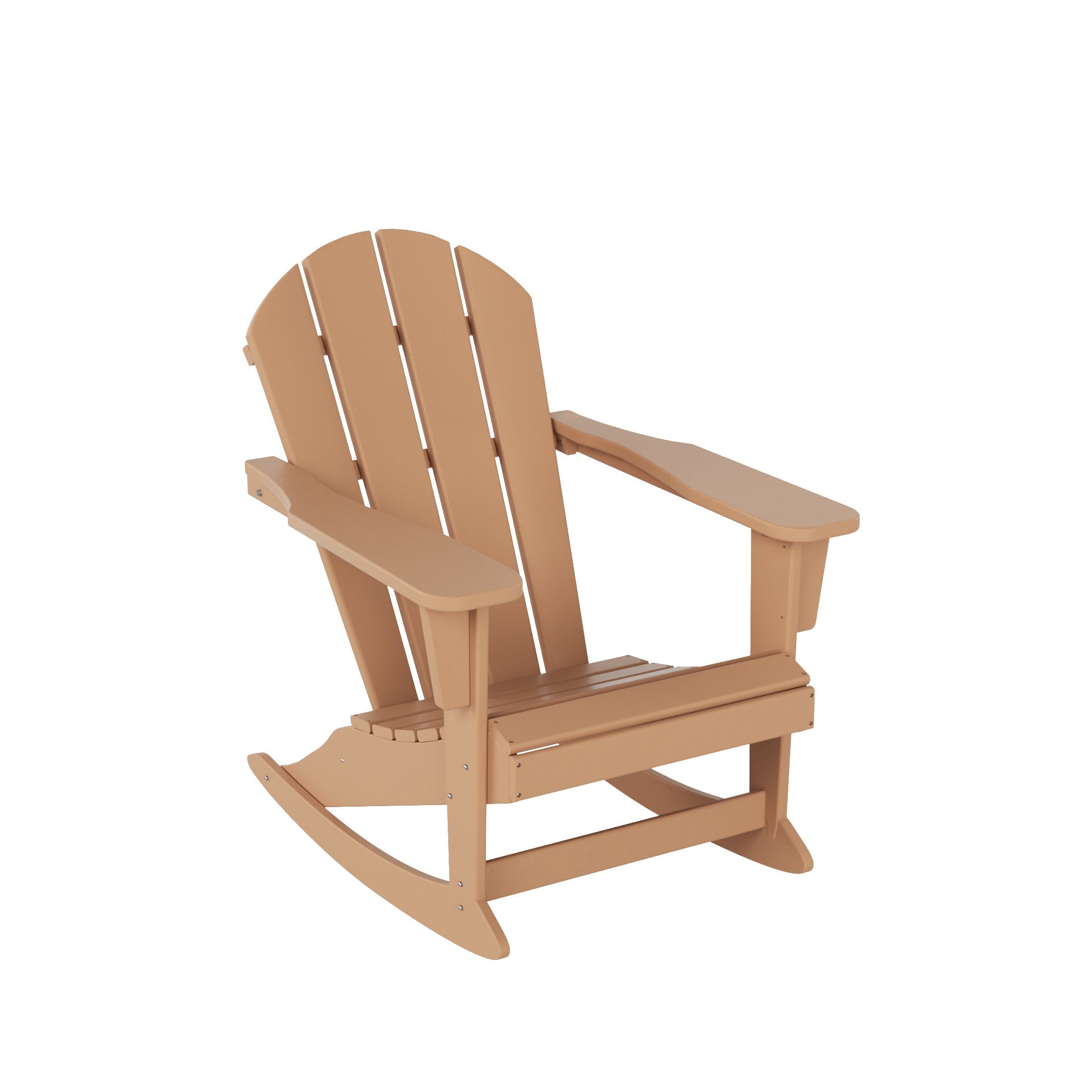  Westin Furniture Classic Porch Outdoor Patio Rocking Adirondack Chair - Dark Brown - Bonton