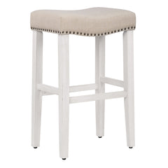 29" Upholstered Saddle Seat Bar Stool, Set of 2