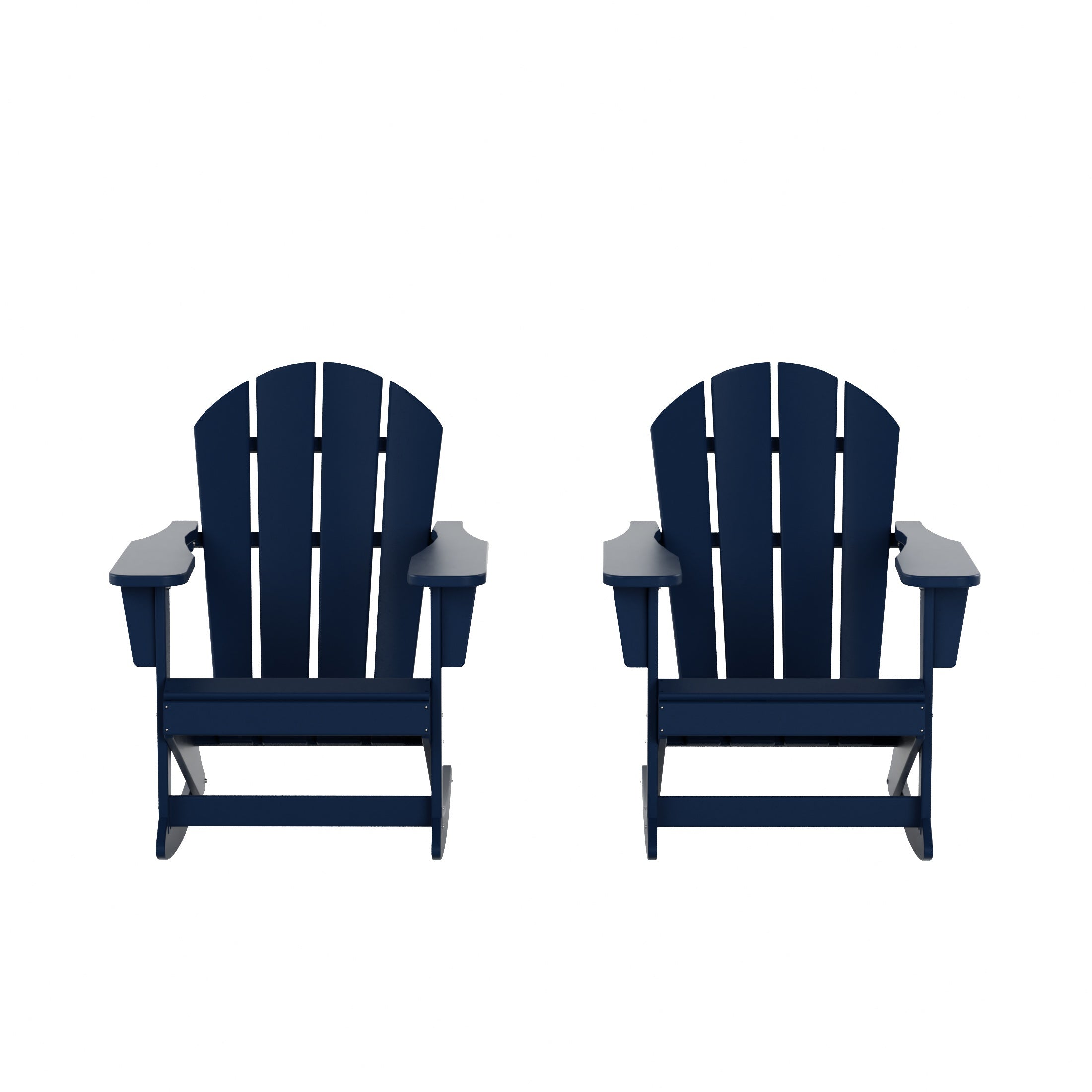  Westin Furniture Outdoor Patio Porch Rocking Adirondack Chair, Set of 2 - Gray - Bonton