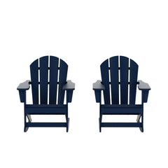 Outdoor Patio Porch Rocking Adirondack Chair, Set of 2