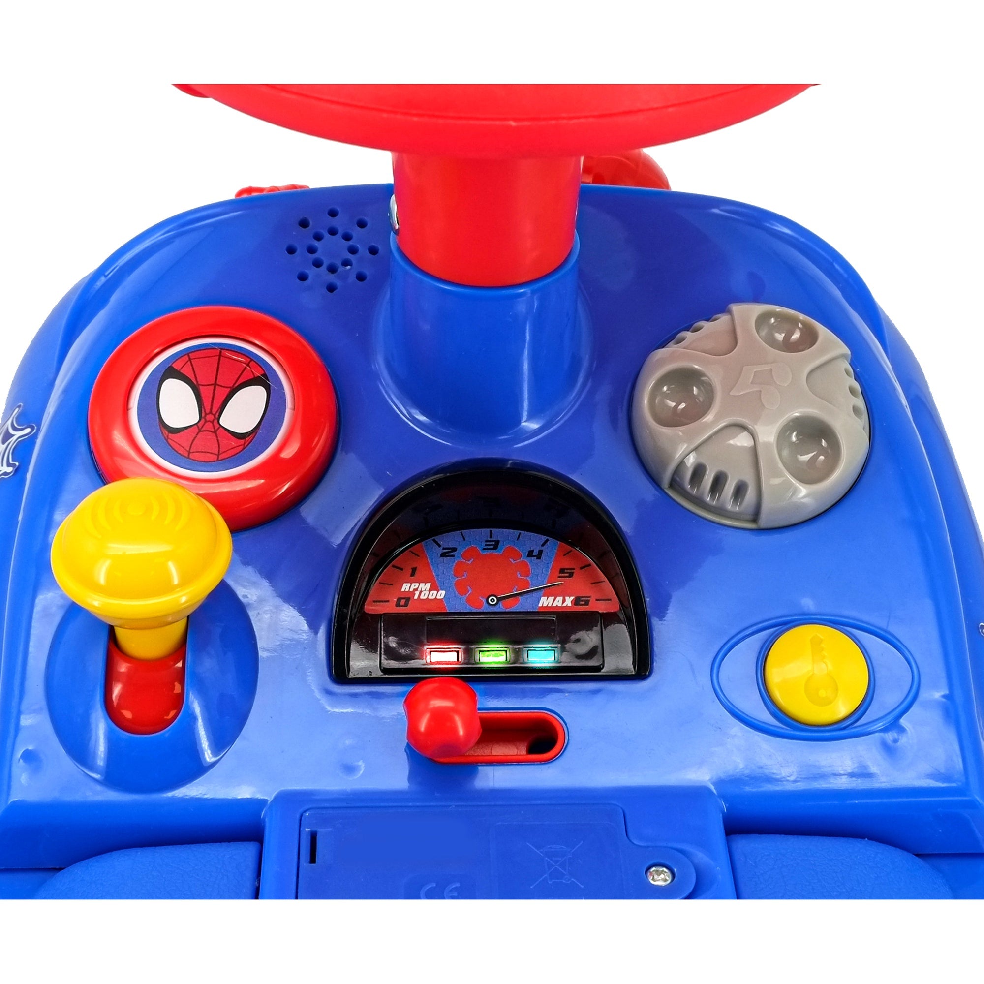  Kiddieland Kiddieland: Lights N' Sounds: Ride-On - Spidey Web Racer - Foot To Floor Vehicle, Interactive Push & Pull Toy Car, Toddlers, Kids Ages 12-36 Months - Multi - Bonton