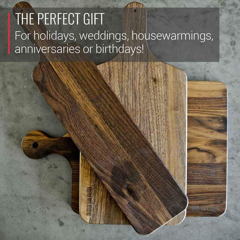 4 x 20 Walnut Cutting Board and Bread Paddle with Handle by Virginia Boys Kitchens