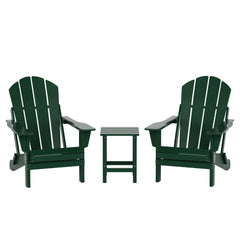 3-Piece Outdoor Patio Adirondack Conversation Seating Set