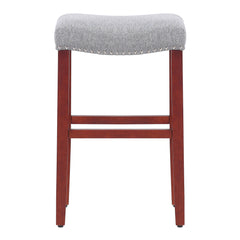 29" Upholstered Backless Saddle Seat Bar Stool