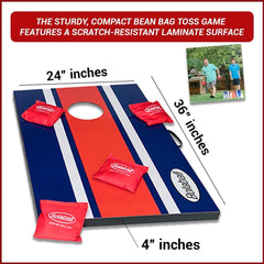 Bolaball: Bean Bag Toss Set - Cornhole Outdoor Wooden Game Set, Jumbo 3'x2' Lawn & Yard Activity, 2 Target Boards & 8 Bean Bags, Adults & Family-Multi-One Size-3